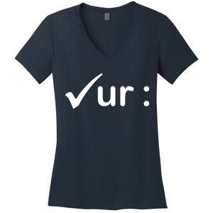 Check Your Colon Cancer Awareness Women's V-Neck T-Shirt