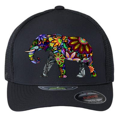 Cheerful Elephant Flexfit Unipanel Trucker Cap