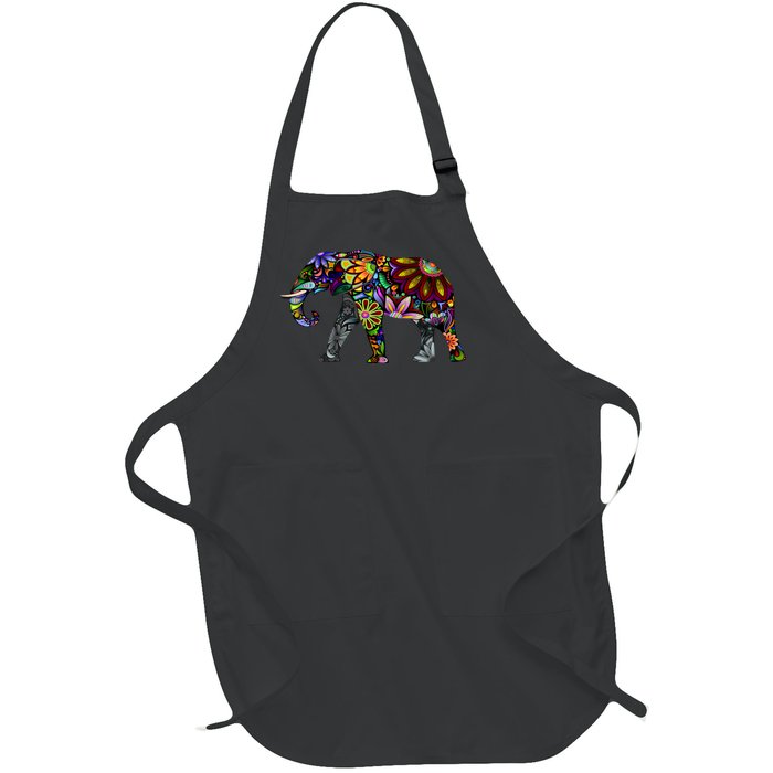 Cheerful Elephant Full-Length Apron With Pockets