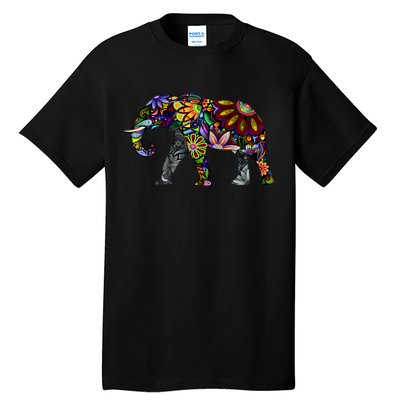 Cheerful Elephant Tall T-Shirt