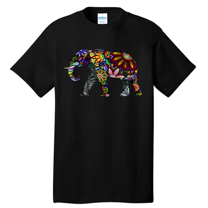 Cheerful Elephant Tall T-Shirt