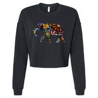 Cheerful Elephant Cropped Pullover Crew