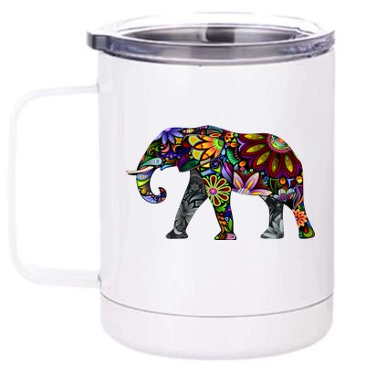 Cheerful Elephant 12 oz Stainless Steel Tumbler Cup