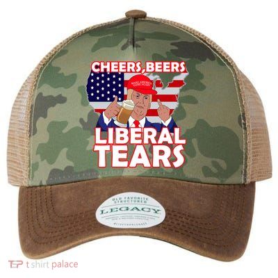 Cheers Beers Liberal Tears Pro Trump Legacy Tie Dye Trucker Hat