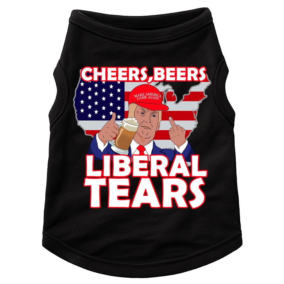 Cheers Beers Liberal Tears Pro Trump Doggie Tank