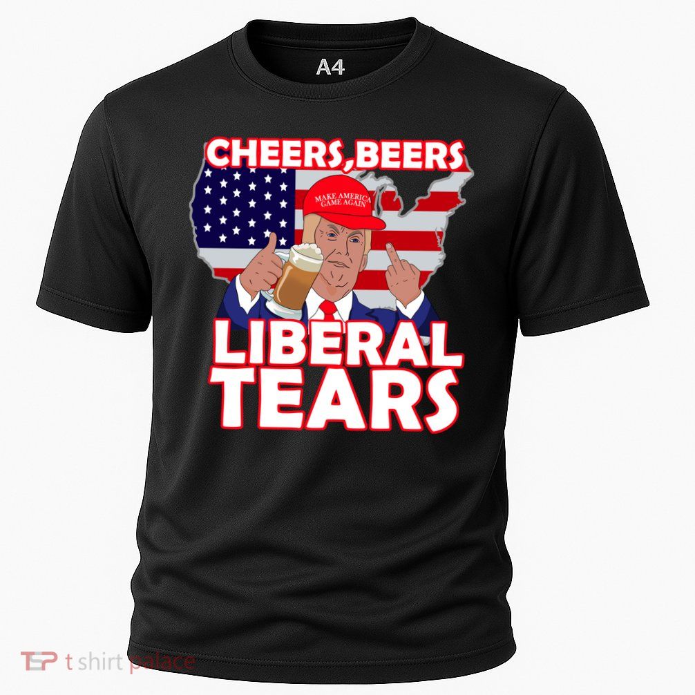 Cheers Beers Liberal Tears Pro Trump Cooling Performance Crew T-Shirt