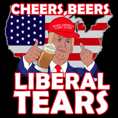 Cheers Beers Liberal Tears Pro Trump T-Shirt