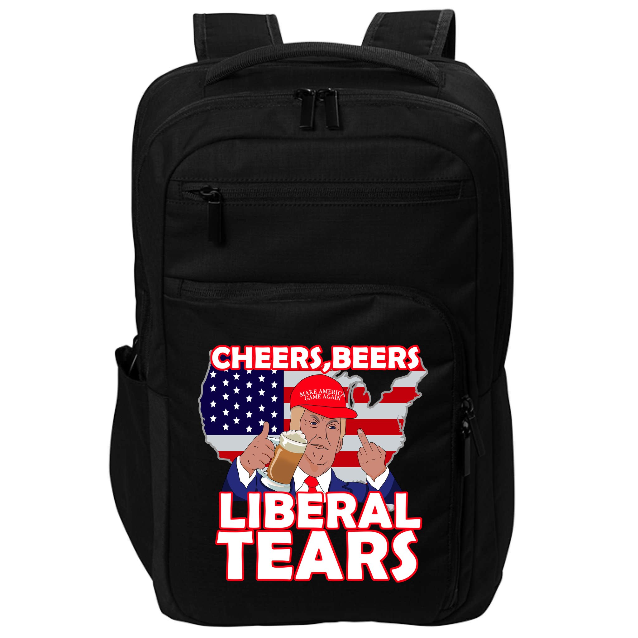 Cheers Beers Liberal Tears Pro Trump Impact Tech Backpack