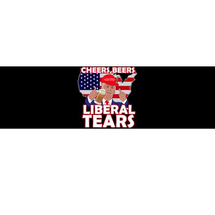 Cheers Beers Liberal Tears Pro Trump Bumper Sticker