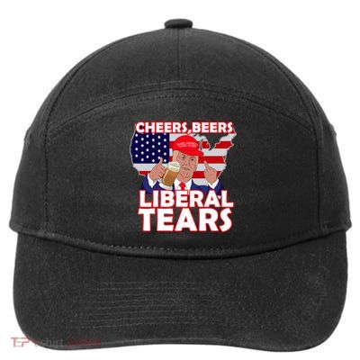 Cheers Beers Liberal Tears Pro Trump 7-Panel Snapback Hat