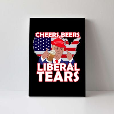 Cheers Beers Liberal Tears Pro Trump Canvas