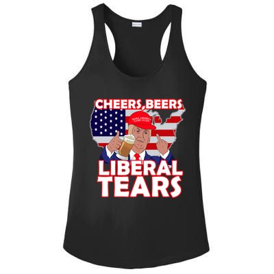 Cheers Beers Liberal Tears Pro Trump Ladies PosiCharge Competitor Racerback Tank