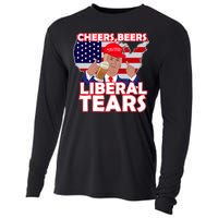 Cheers Beers Liberal Tears Pro Trump Cooling Performance Long Sleeve Crew