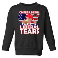 Cheers Beers Liberal Tears Pro Trump Toddler Sweatshirt