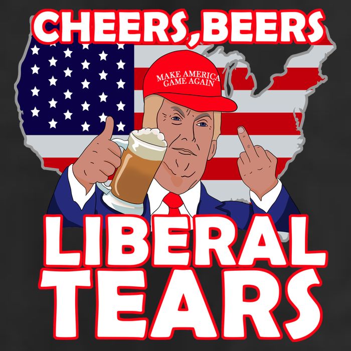 Cheers Beers Liberal Tears Pro Trump Trucker Hat