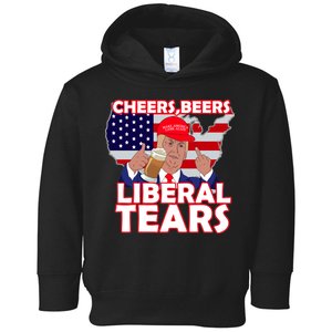 Cheers Beers Liberal Tears Pro Trump Toddler Hoodie