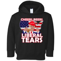 Cheers Beers Liberal Tears Pro Trump Toddler Hoodie