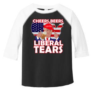 Cheers Beers Liberal Tears Pro Trump Toddler Fine Jersey T-Shirt