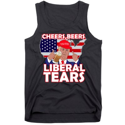 Cheers Beers Liberal Tears Pro Trump Tank Top
