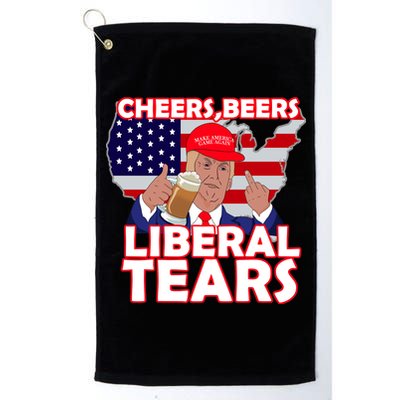 Cheers Beers Liberal Tears Pro Trump Platinum Collection Golf Towel