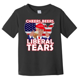 Cheers Beers Liberal Tears Pro Trump Toddler T-Shirt