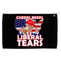 Cheers Beers Liberal Tears Pro Trump Grommeted Golf Towel