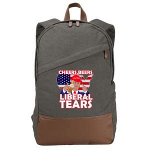 Cheers Beers Liberal Tears Pro Trump Cotton Canvas Backpack