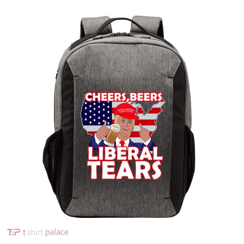 Cheers Beers Liberal Tears Pro Trump Vector Backpack