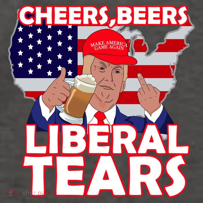 Cheers Beers Liberal Tears Pro Trump Vector Backpack