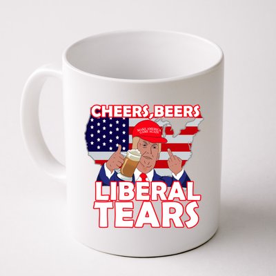 Cheers Beers Liberal Tears Pro Trump Coffee Mug