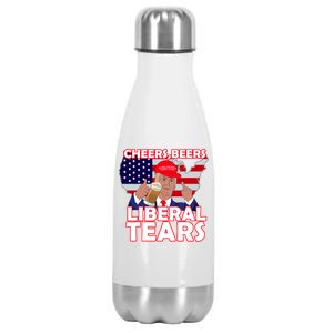 Cheers Beers Liberal Tears Pro Trump Stainless Steel Insulated Water Bottle