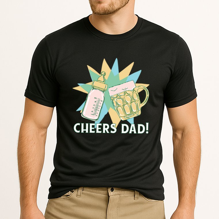 Cheers Dad Bottle And Beer Performance Shirt