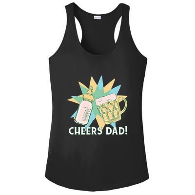 Cheers Dad Bottle And Beer Ladies PosiCharge Competitor Racerback Tank