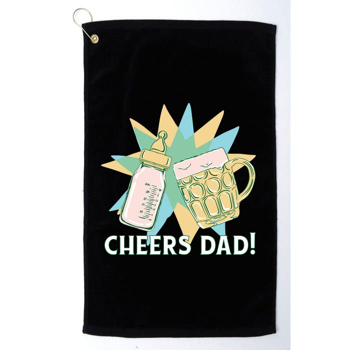 Cheers Dad Bottle And Beer Golf Towel