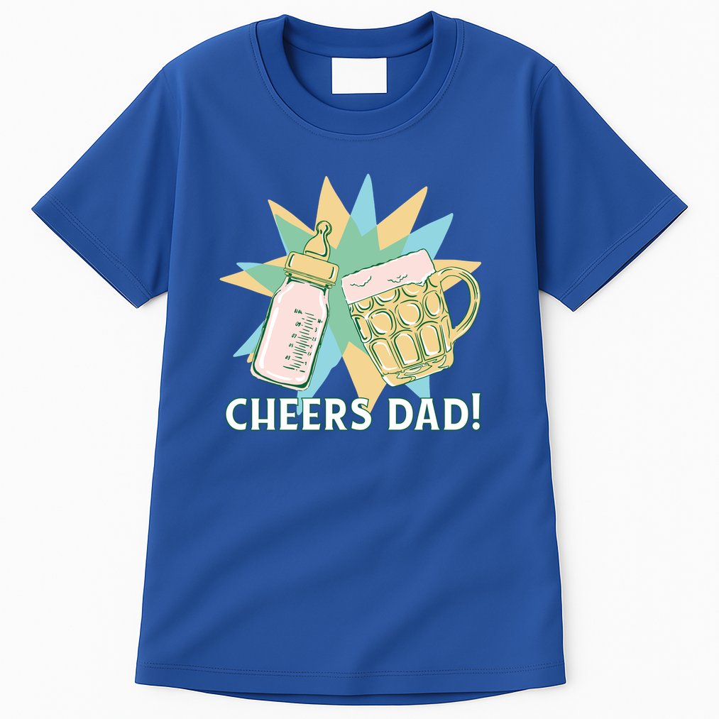 Cheers Dad Bottle And Beer Tall T-Shirt