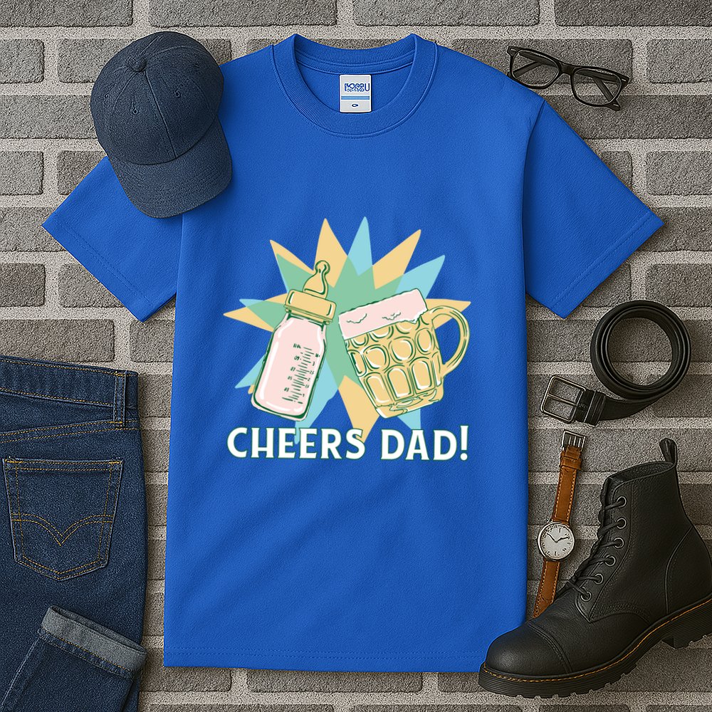 Cheers Dad Bottle And Beer Tall T-Shirt