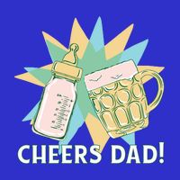 Cheers Dad Bottle And Beer Tall T-Shirt