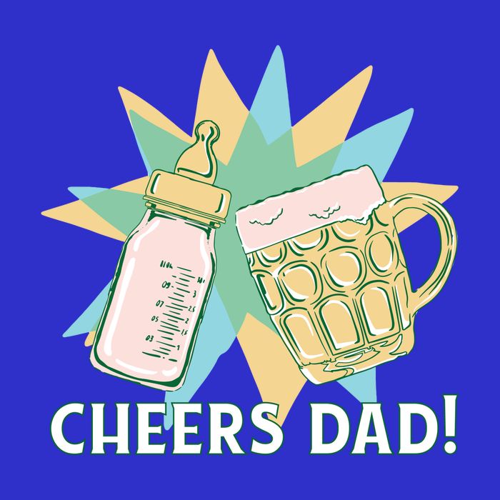 Cheers Dad Bottle And Beer Tall T-Shirt