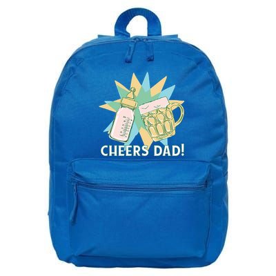 Cheers Dad Bottle And Beer 16 in Basic Backpack