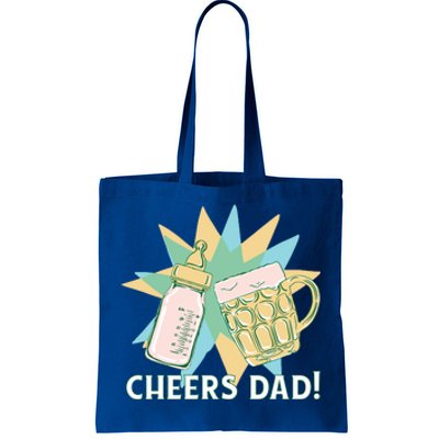 Cheers Dad Bottle And Beer Tote Bag