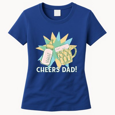 Cheers Dad Bottle And Beer Womens T-Shirt