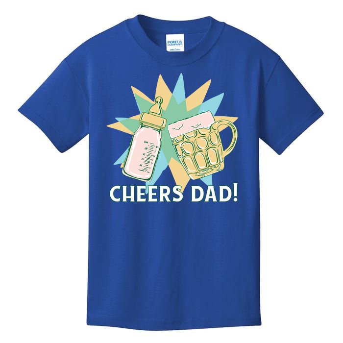 Cheers Dad Bottle And Beer Kids T-Shirt