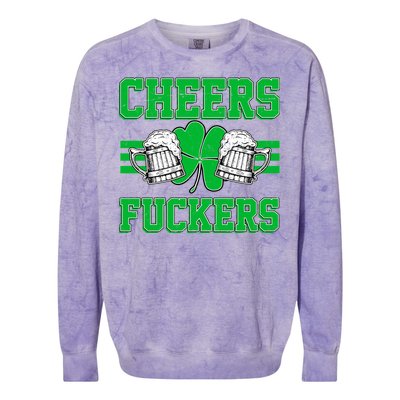 Cheers Fuckers Colorblast Crewneck Sweatshirt