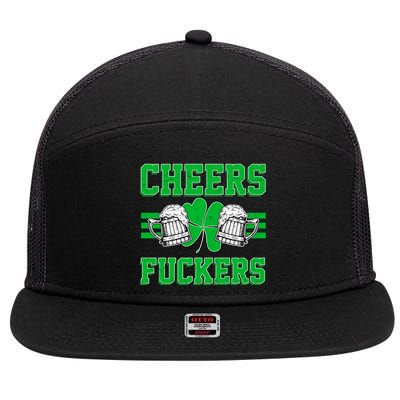 Cheers Fuckers 7 Panel Mesh Trucker Snapback Hat