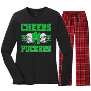 Cheers Fuckers Women's Long Sleeve Flannel Pajama Set 