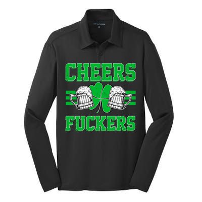 Cheers Fuckers Silk Touch Performance Long Sleeve Polo