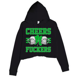 Cheers Fuckers Crop Fleece Hoodie