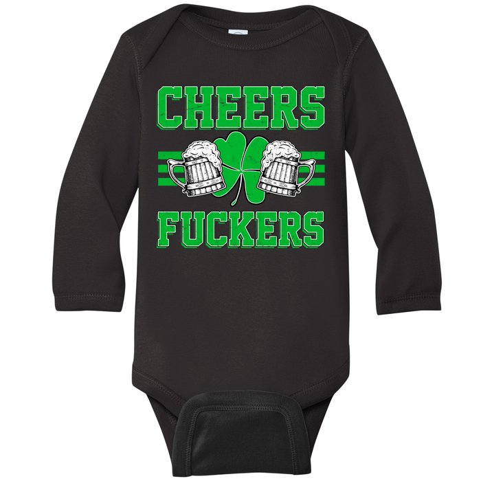 Cheers Fuckers Baby Long Sleeve Bodysuit