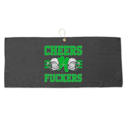 Cheers Fuckers Large Microfiber Waffle Golf Towel