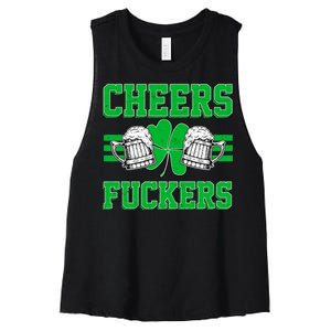 Cheers Fuckers Women's Racerback Cropped Tank